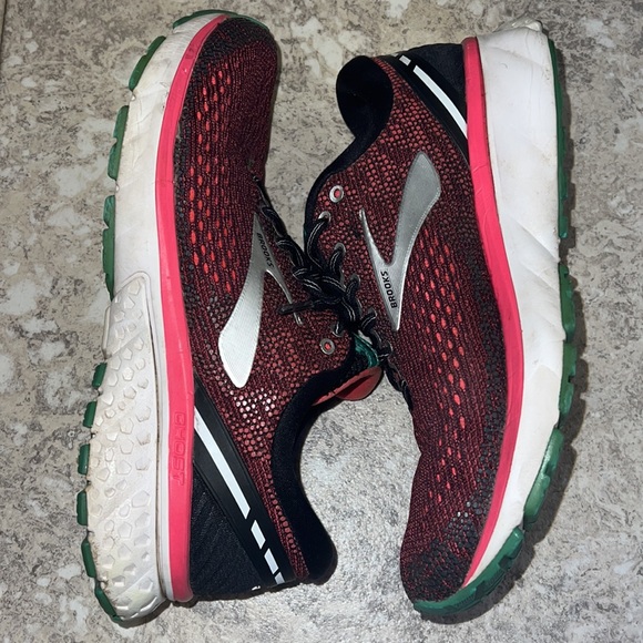 Brooks Ghost 11 women size 8 D 8 wide pink black white green - Picture 4 of 12